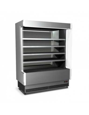 Espositore murale refrigerato - Per carne preconfezionata - Acciaio inox - Temp. +0/+2°C - Ventilato - cm 108 x 76.4 x 204h