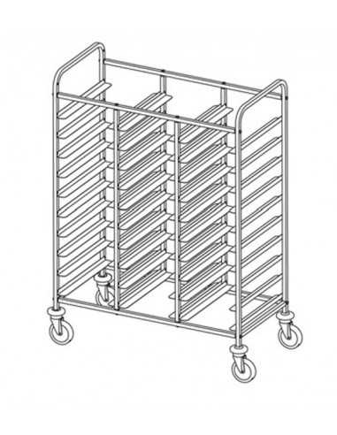 Trays - Guías para L - N. 30 x GN 1/1 - cm 116 x 60 x 150 h