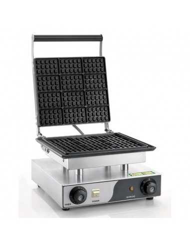 Piastra waffel professionale per cialda cm 27.5 x 24.5