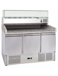 Mostrador para pizza de 3 puertas - Vitrina - cm 140 x 70 x 145,5 h