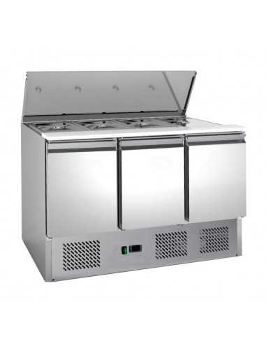 Refrigerated saladette - N. 3 doors - cm 136.5 x 70 x 85 h