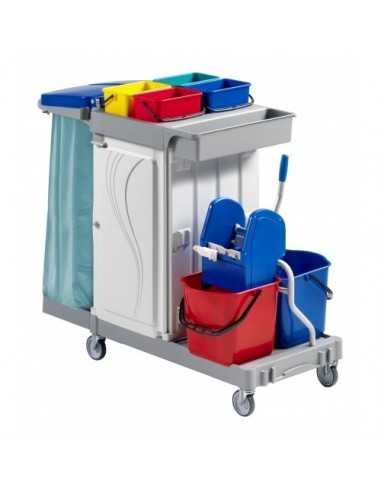 Carrello per pulizia - Portasacco - cm 133 x 68 x 124h