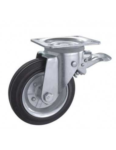 Kit 4 wheels of which 2 with brake (in replacement of standard feet)