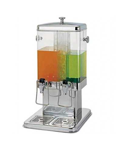 Juice and beverage dispenser 5 +5 liters with ice tube