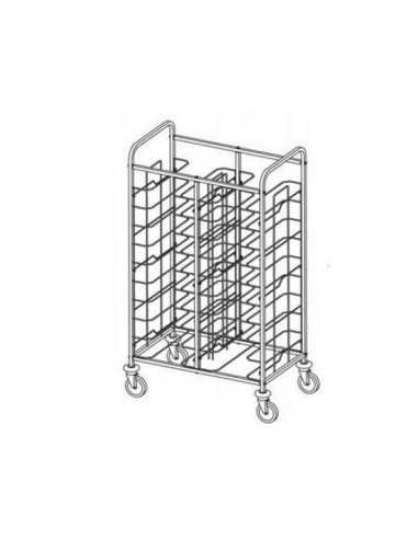 Trays trolley - N. 24 (53 x max.39 cm)- cm 95 x 60 x183 h