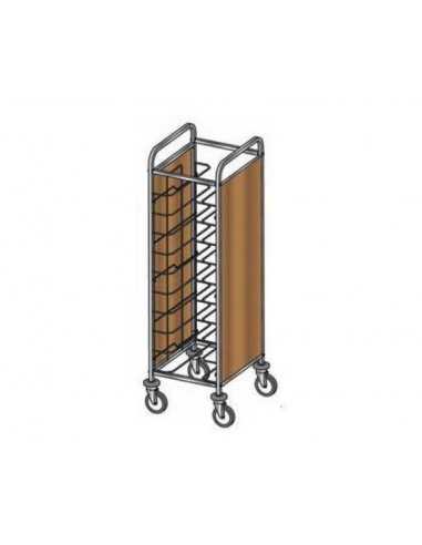 Trays trolley - Paneles 2 lados - N. 10 (53 x max.39 cm)- cm 52 x 60 x 159h