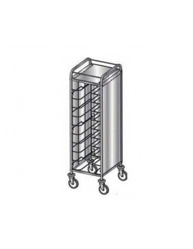 Tray trolley - Guión en 3 lados - N. 12 (53 x max.39 cm)- cm 52 x 60 x183h