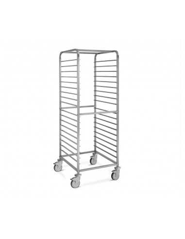 Carrello portateglie - Guide antiribaltamento a ''C'' - N.18 x GN 2/1 - cm 65 x 73 x 180 h