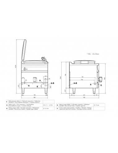 Pentola di cottura a gas - Modello PF150-98G