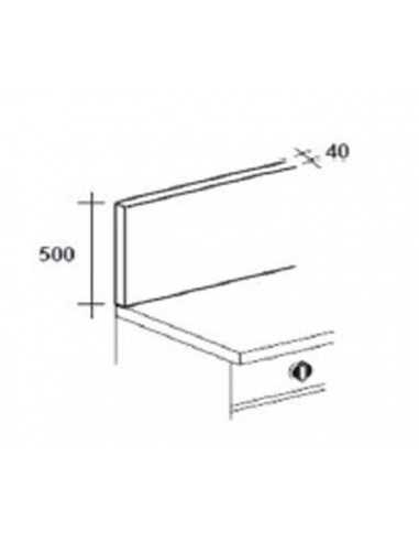 Reinforced rear rack mm 40 x 500 h