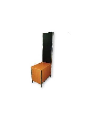 Balance cabinet with backrest - Stainless steel tubular structure - Dimensions cm 40 x 50 x 170 h