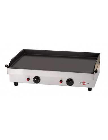 Fry top a gas con piano liscio ghisa cm 73.2 x 40.9