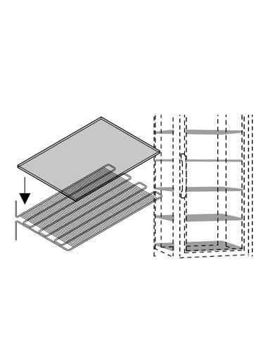 Glass shelves kit (for each door)