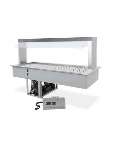 Drop-in cold - Fixed plexiglass Paraphyte - cm 113 x 68 x 111h