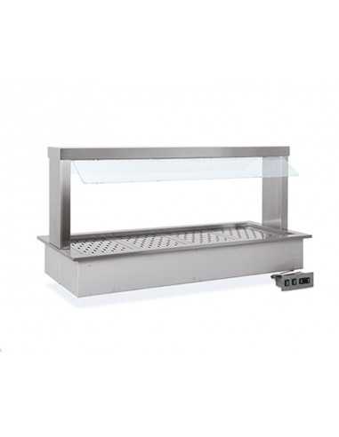 Drop-in caldo - Parafiato fisso in plexiglass - cm 193x 68 x 78 h