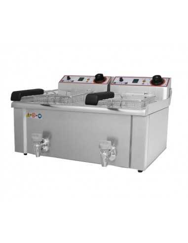 Electric fryer - Capacity lt 9 + 9 - cm 63 x 48 x 35h