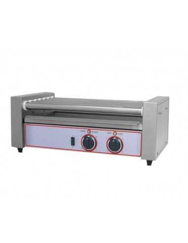 Sausage cooker with 7 rollers in stainless steel - Temperature 50°+250°C