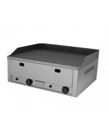 Gas fry top with smooth plate cm 65 x 48