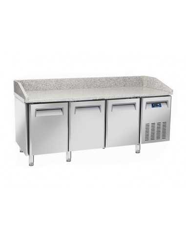 Banco pizza con 3 porte - cm 202.5 x 80 x 104 h