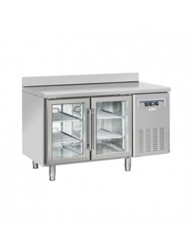 Tabla refrigerada - N. 2 puertas de vidrio - Alzatina - cm 135 x 72.5 x 95 h