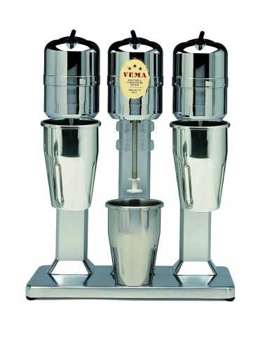 Frullino frappè cl 800 x 3 bicchieri inox