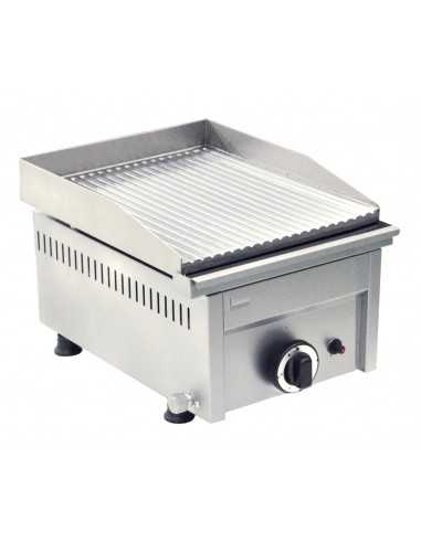 Gas fry top with ribbed top Cm 32.5 x 40 - Countertop