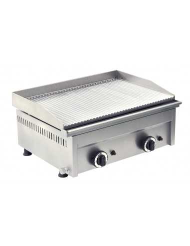 Fry top a gas con piano liscio Cm 58.5 x 40