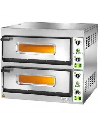 Horno eléctrico - N. 4+4 pizzas - cm 90x 78.5 x 75 h