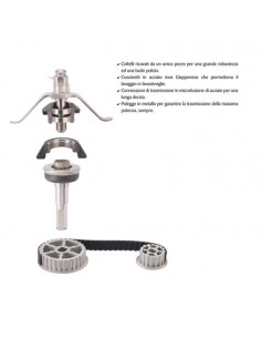 Cutter professionale in ABS - Capacità vasca litri 3,2 - Potenza motore W  320 - Giri 2.800 rpm 