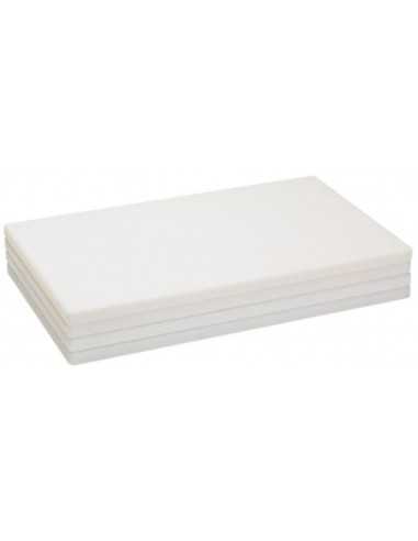 Polyethylene cutting board - White - Set of 4 pieces - Thickness 2 cm