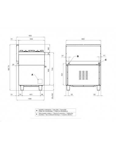 Cucina elettrica - Mod. CF4-8ETS