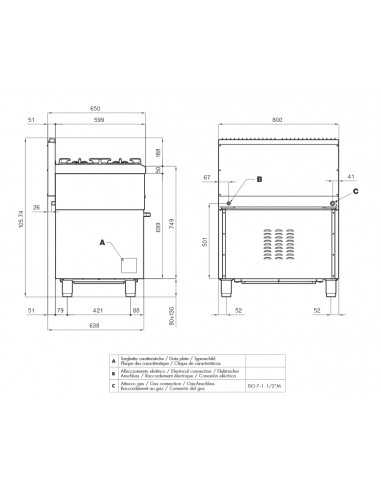 Cucina a gas - Mod. CF4-8GEM