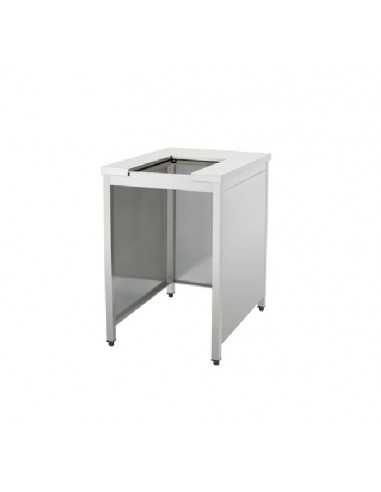 Supporto porzionatrice arrotondatrice - In acciaio inox - Facile da montare - Dimensioni  cm 66 x 88 x 96 h