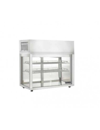 Espositore refrigerato da banco - Capacità  lt 101 - Temperatura 0 +12°C - cm 80.5 x 43.8 x 76.9 h