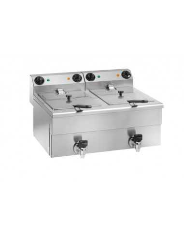 Electric fryer - Capacity lt 10+10 - cm 60 x 48 x 35h