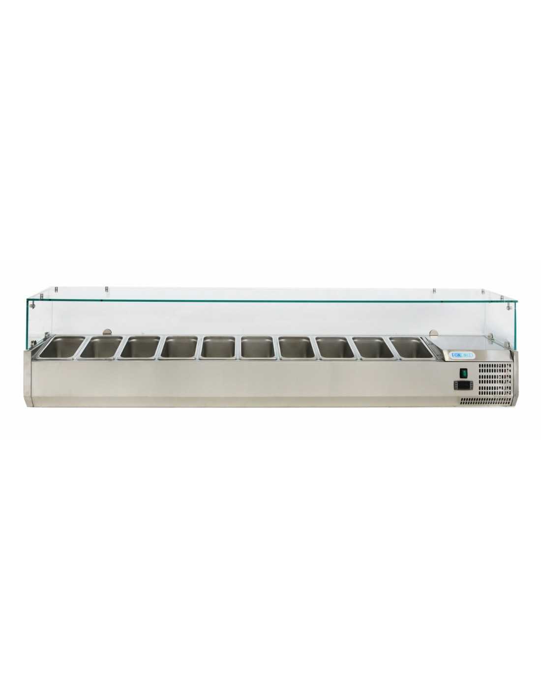 Ingredient display case 10 x GN 1/4 - Glass