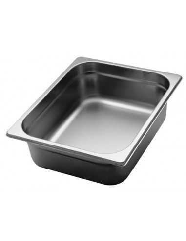 -Contenitori inox gastronorm 1/2 H. 10 cm - Capacità  litri 8 - Dimensioni cm 32.5 x 26.5