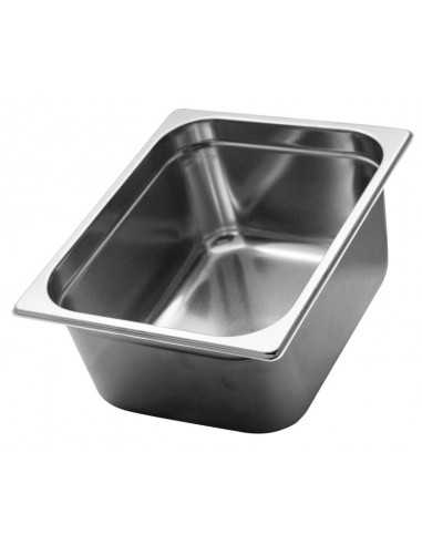 -Contenitori inox gastronorm 1/2 H. 15 cm - Capacità  litri 9.9 - Dimensioni cm 32.5 x 26.5