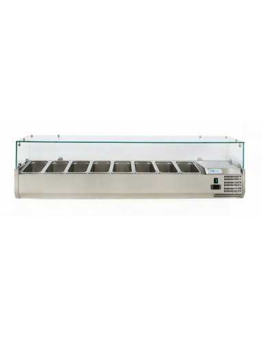 Ingredient display case for 8 x GN 1/3 - Glass