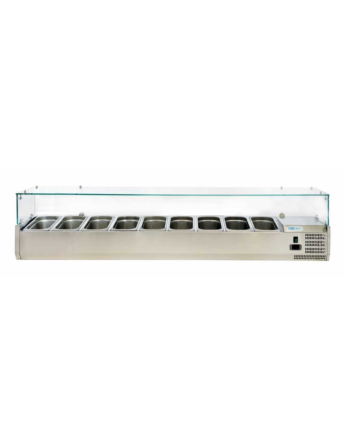 Ingredient display case 9 x GN 1/3 - Glass