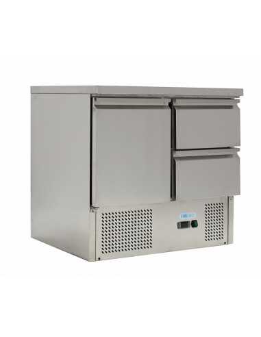 Refrigerated saladette - N. 1 door - N. 2 drawers - cm 90 x 70 x 85 h