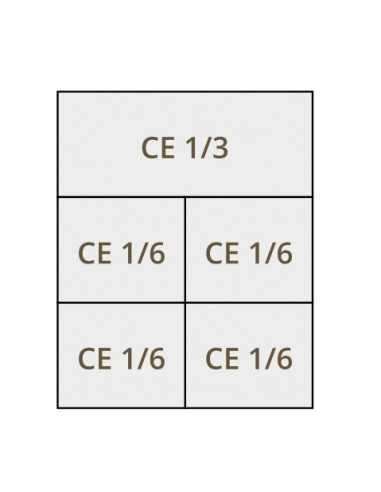 Set baskets cuocipasta CE 1/3 + 1/6 + 1/6 + 1/6 + 1/6- For CPM model