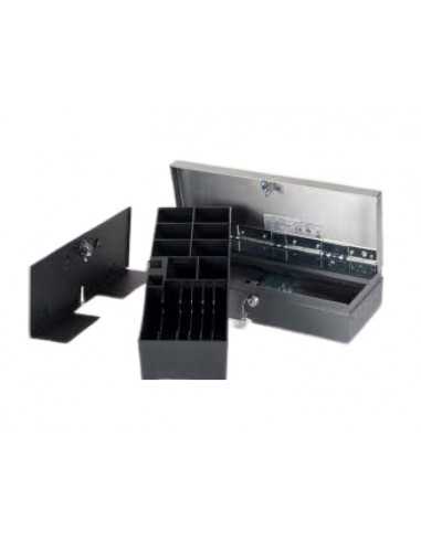 Ergonomic drawer complete with: external cover, removable inner drawer with compartments banknotes and cable