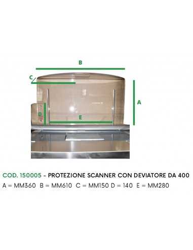 Protezione scanner con deviatore da cm 40