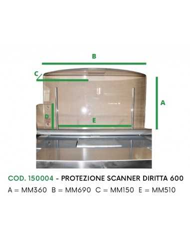 Protezione scanner diritta - Da cm 60