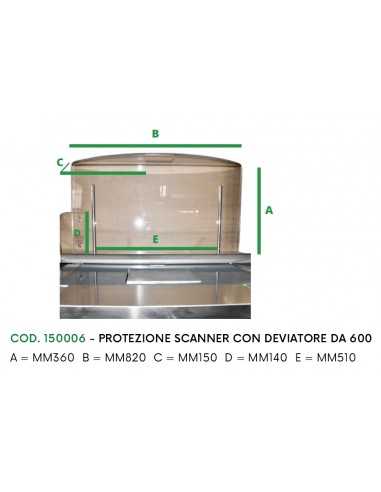 Protección del escáner con desviador cm 60