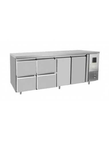 Refrigerated table 2 doors - N. 4 drawers - Tropicalized