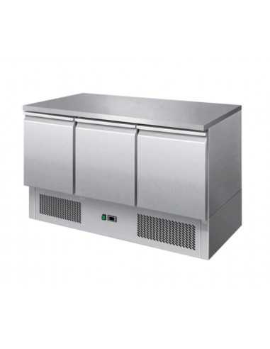 Saladette refrigerada con 3 puertas - cm 136,5 x 70 x 94,3h