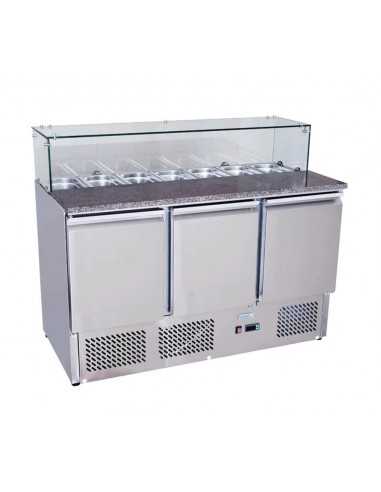 Pizza counter 3 door - Display cabinet - cm 138 x 70 x 116.8 h