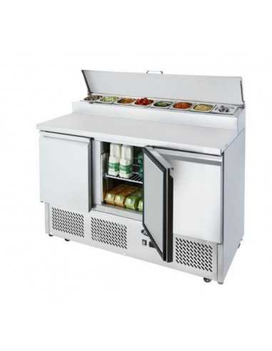 Banco pizza 3 porte - Porta ingredienti - cm 138 x 70 x 110.5 h